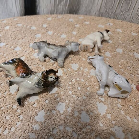 Vintage Ceramic Dalmatian Puppy Dogs Figurines Lot Of 3 Glazed Porcelain Japan - Picture 6 of 12